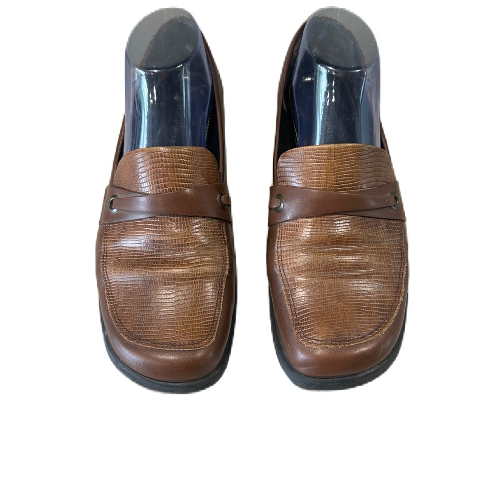 Naturalizer Size 9 WW Women's Slip On Rouke Loafers Brown Leather Vintage Preppy